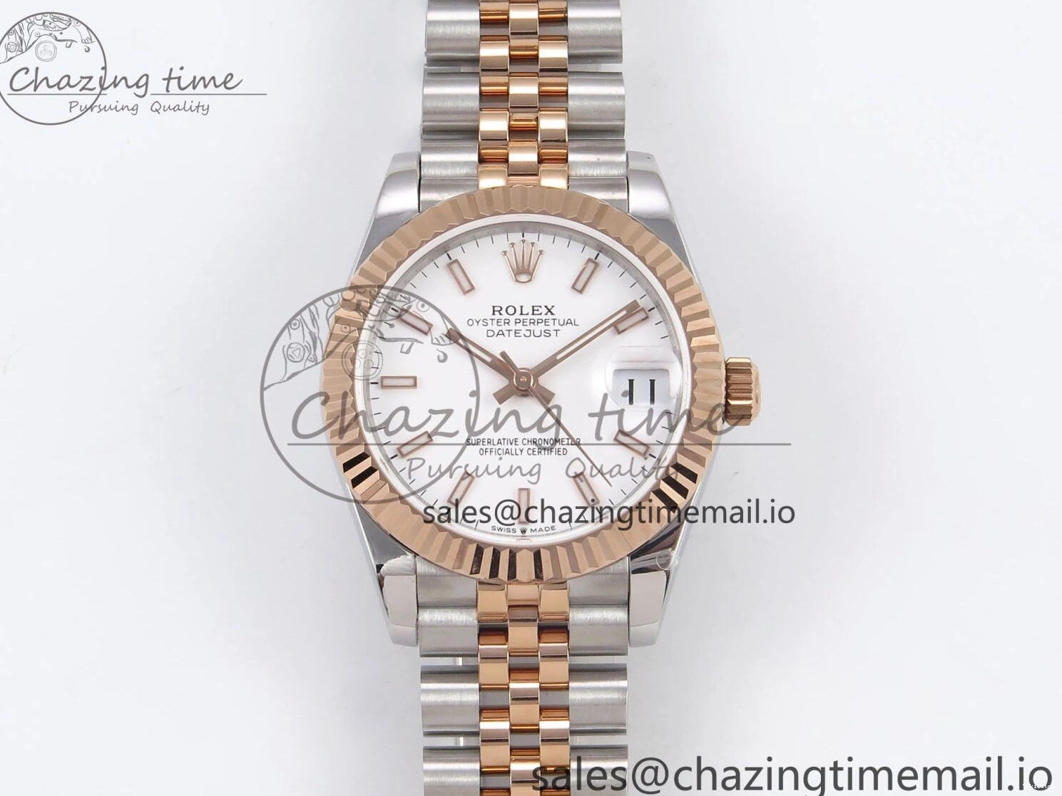 SS Bracelet Edition Dial White Best GMF 31 on RG 278271 DateJust Steel 1:1 A2824 Jubilee Stick 904L 1221